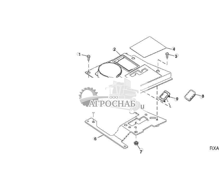 СТЫКОВАЯ НАКЛАДКА (БЕЗ РЫЧАГОВ ПЕРЕКЛЮЧЕНИЯ PTO) 